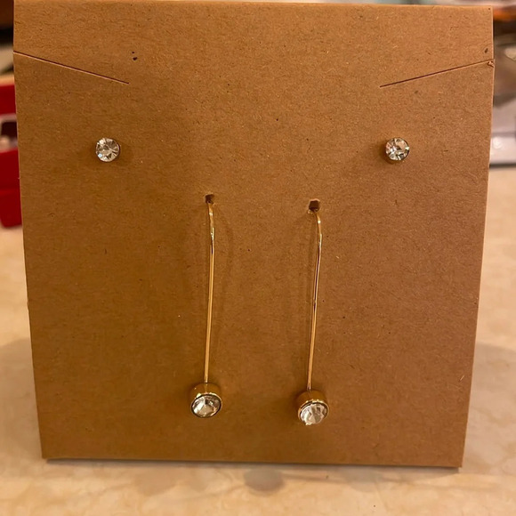 Earrings, Gold Tone, Bundle of 2, New - Picture 1 of 3